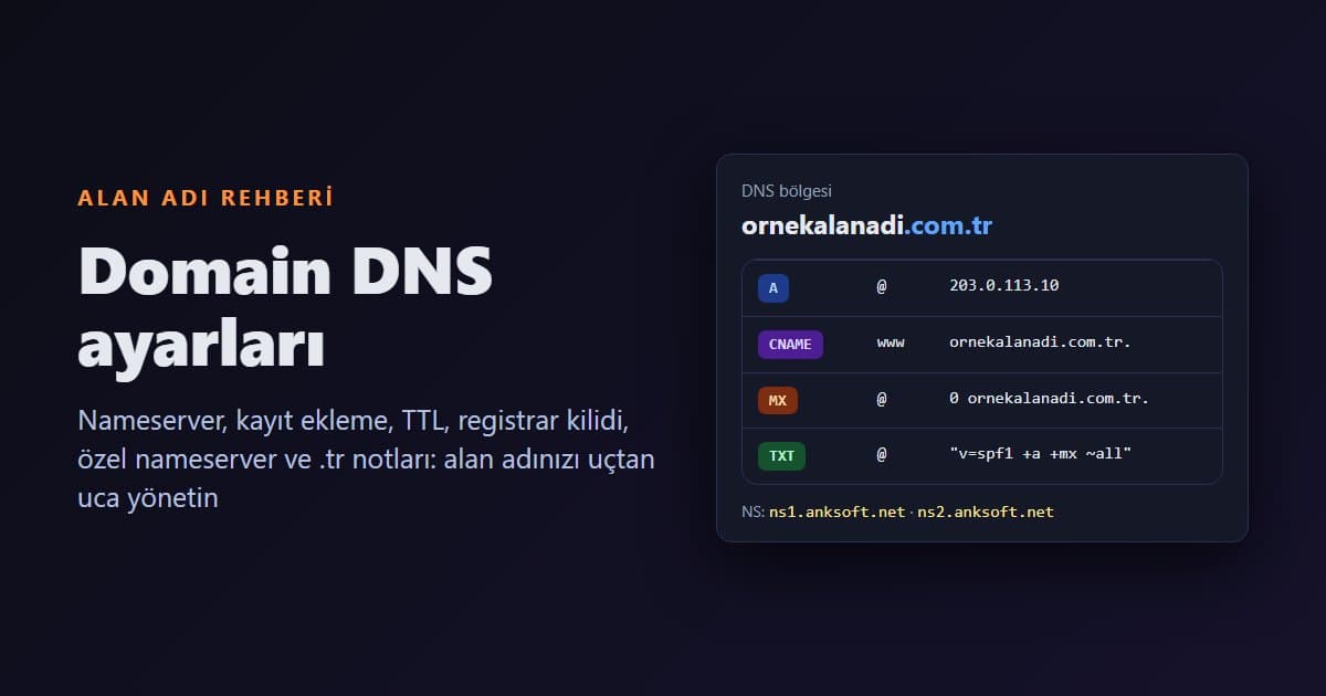 Domain DNS Ayarları: Alan Adı DNS Yönetimi Adım Adım Rehber
