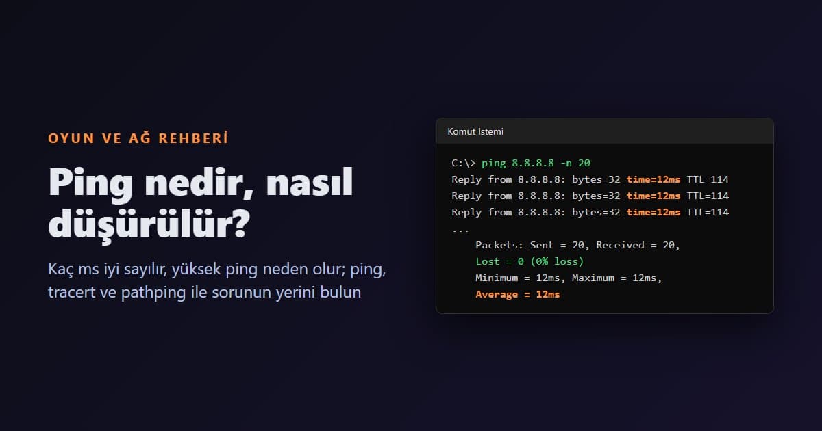 Ping Nedir? Yüksek Ping Neden Olur, Oyunlarda Ping Nasıl Düşürülür?