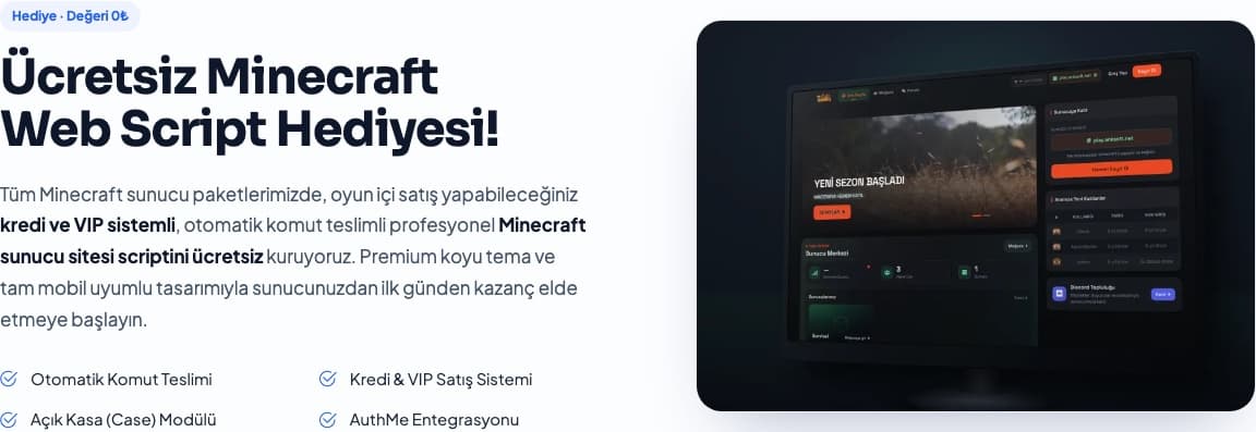 Minecraft Ücretsiz Web Script Kurulumu: Alan Adı ve Nameserver Yönlendirme