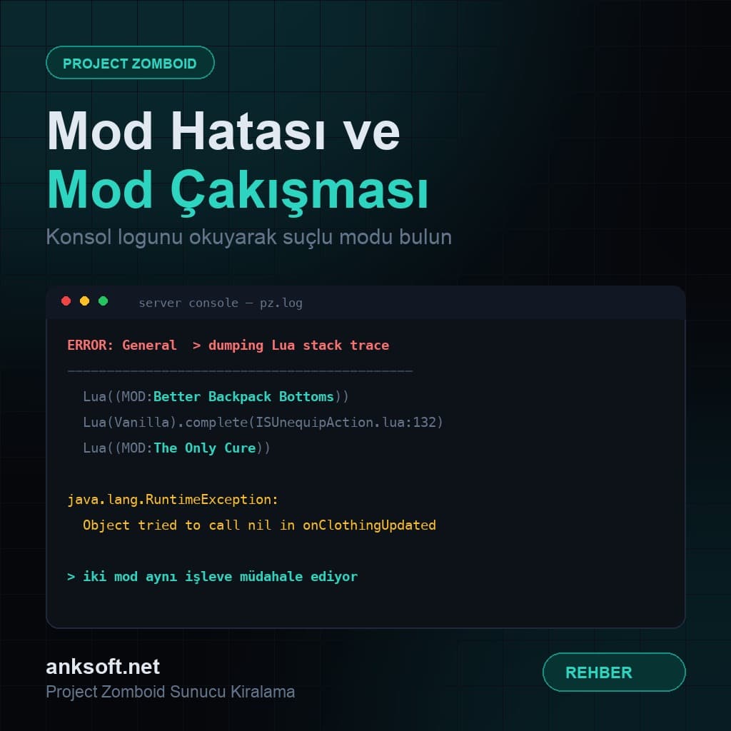 Project Zomboid Mod Hatası ve Mod Çakışması Nasıl Çözülür?