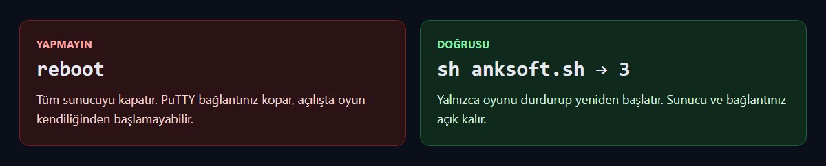 reboot yerine menüden 3