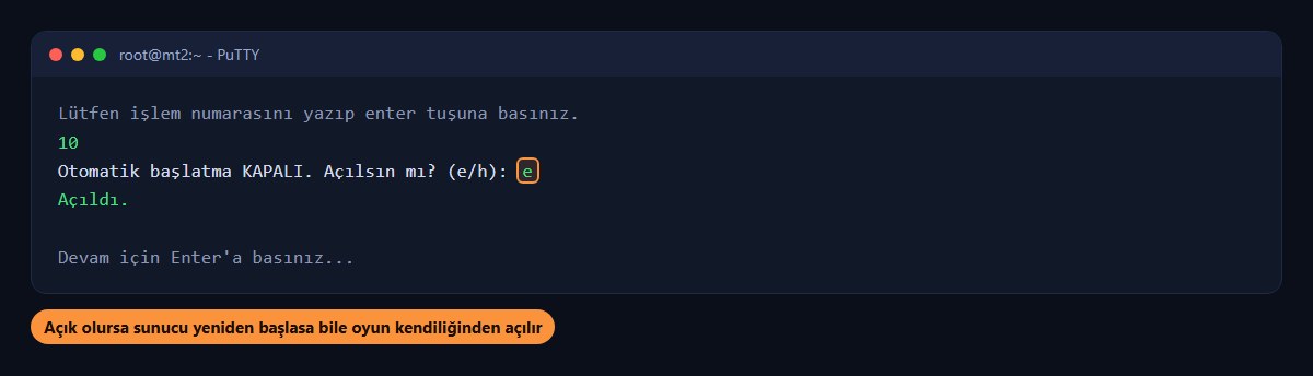 Otomatik başlatmayı açma
