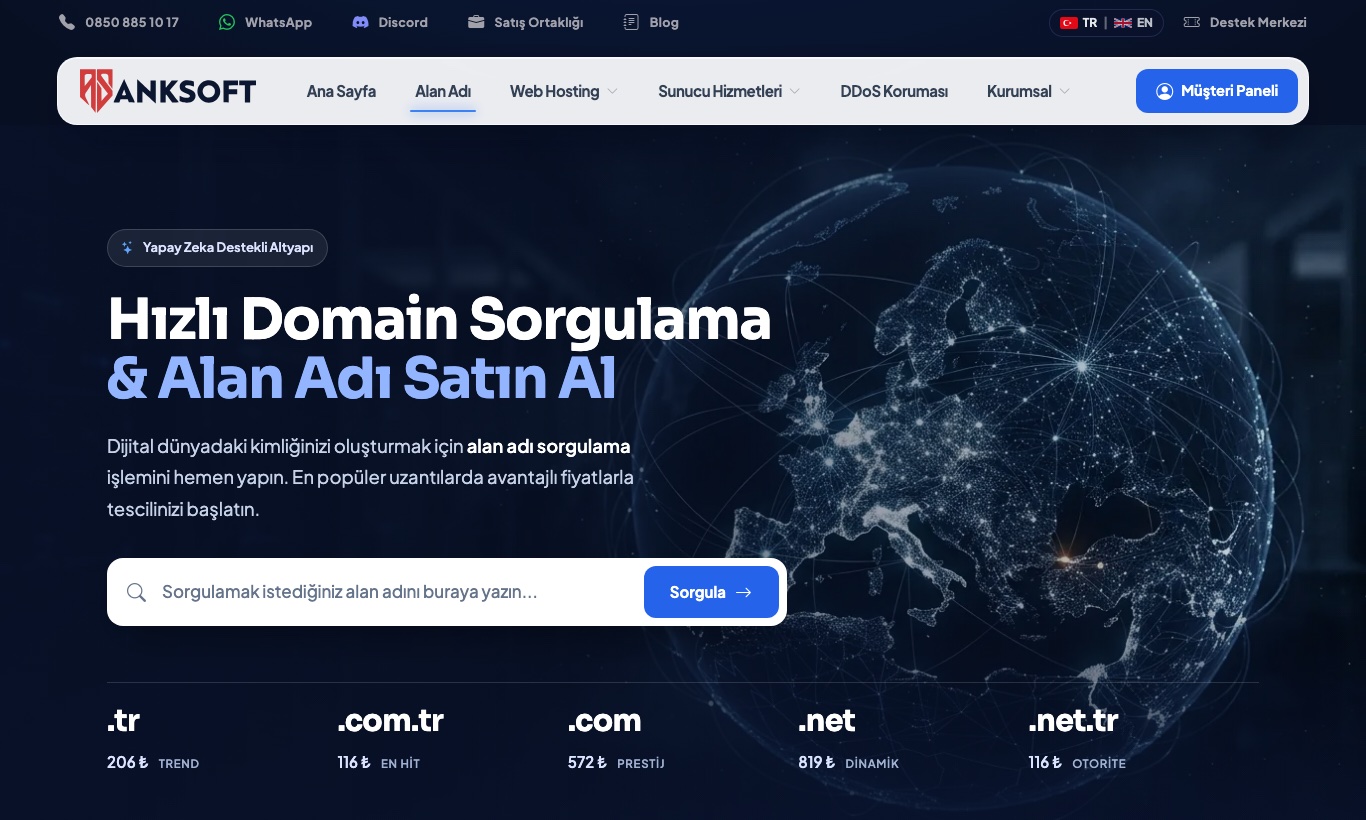 Alan adı sorgulama sayfası