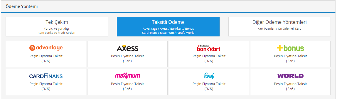 PayTR Taksitle Ödeme PayTR Taksitli Ödeme